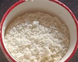 A picture of step 2 of Coconut Besan Burfi.