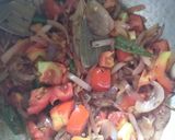 A picture of step 2 of Beetroot -Corn Pulao.