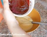 รูปขั้นตอนการทำที่ 5 ของ บราวนี่ทาร์ตหน้าฟิล์ม สูตรหวานน้อย #หม้ออบลมร้อน