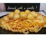 Foto langkah ke 3 dari resep Pasta Bakso Ayam Saos Tomat Enak & Simple.