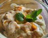 A picture of step 4 of Creamy mango salad.