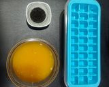 A picture of step 1 of Orange Chia Seed Ice Cubes.
