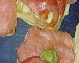 Foto del paso 9 de la receta: Gofres de tortilla de patatas con salmón y tomate