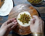 A picture of step 7 of Matar ka Paratha.