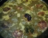 A picture of step 3 of Palak puri with raw banana Tikki masala.