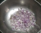 A picture of step 1 of Aloo matar with Chapati.