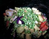 A picture of step 7 of Undhiyu.