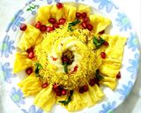 A picture of step 7 of Chickpeas semolina khaman Sunflower chat.