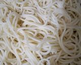 A picture of step 1 of Hakka noodles.