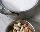 A picture of step 1 of Rasmali with rasgulla.