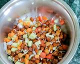 A picture of step 2 of Sprouted Black Chickpea/ Kalachana Chaat.