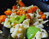 A picture of step 2 of Soupy mixed vegetable |no onion |no tomato.