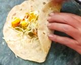 A picture of step 8 of Chat Pati Chapati (wraps).