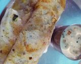 A picture of step 5 of Masala Dosa with Coconut Chutney.