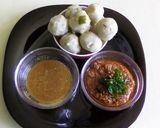 A picture of step 12 of Steamed rice balls with sizzled spicy chutney.