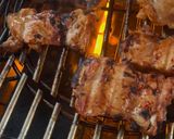 Foto del paso 5 de la receta: Pollo marinado oriental a la barbacoa con espinacas a la crema y arándanos!!!!