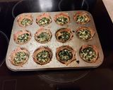 A picture of step 4 of Spanakopita Wonton Cups.