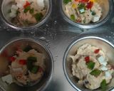 A picture of step 6 of Eggless Pizza Muffins.