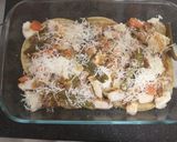 A picture of step 3 of Enchilada Casserole.