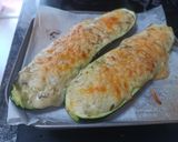 Foto del paso 13 de la receta: Calabacín relleno de col, cebolla y champiñones