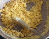 A picture of step 1 of Coconut, besan sheera barfi.