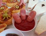 Foto del passaggio 5 della ricetta Buffet di Halloween o Mostro aperitivo