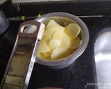 A picture of step 1 of Crispy Potato Wafers.