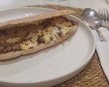 Foto del paso 6 de la receta: Bocadillo Mudéjar de Jueves Lardero (Longaniza confitada con Huevo rallado)