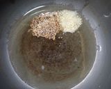 A picture of step 2 of Singhada and green chana curry.