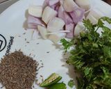 A picture of step 1 of Simple Raita.