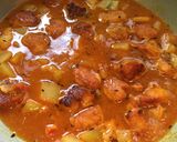 A picture of step 5 of Papaya and Fritters Curry.