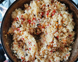Foto del paso 2 de la receta: Cuscús con verduras salteadas y soja. 🧅🥕🍆🌶️🥒
