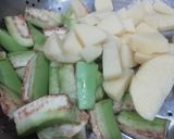 A picture of step 1 of Thai Eggplant in Indian way😃.