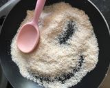 A picture of step 1 of Strawberry coconut balls.