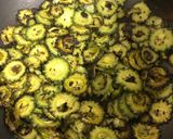 A picture of step 3 of Bitter gourd and black grams veg.