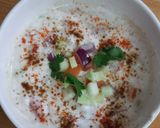 A picture of step 3 of Kachumar Raita.