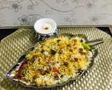 A picture of step 7 of Leftovers chikkar chanay biryani.