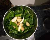 Spinach mutter puri recipe step 1 photo