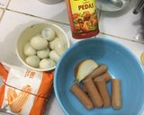 Foto langkah ke 1 dari resep Sosis Telur Pedas Manis.