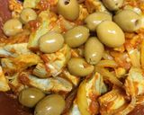 Foto del paso 5 de la receta Tajine de alcachofas y guisantes con aceitunas