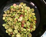 A picture of step 1 of Karonde mirchi ka achaar/cranberry chilli pickle.