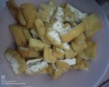 Foto langkah ke 2 dari resep Tumis Pepaya Tahu Pong.