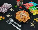 A picture of step 8 of Creamy Pink Sauce Pasta.