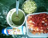 A picture of step 1 of Sprouted moong chat.
