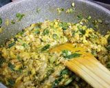 A picture of step 5 of Baigan Bharta.