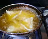 A picture of step 1 of Samosa chat.