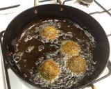 A picture of step 4 of Falafel and hummus.
