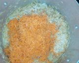 A picture of step 1 of Carrot rice.