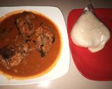 A picture of step 4 of Ini Yinko fufuru (Fresh fish soup).