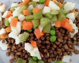 Foto del paso 7 de la receta: Ensalada de Lentejas, Verduras y Burrata